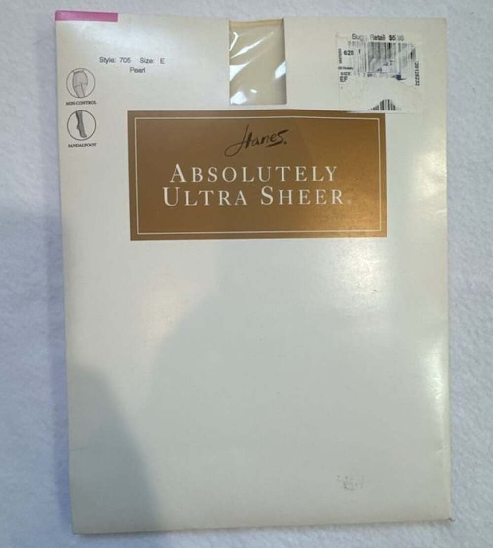 Hanes Absolutely Ultra Sheer Pantyhose Size E Pearl Style 705 NOS